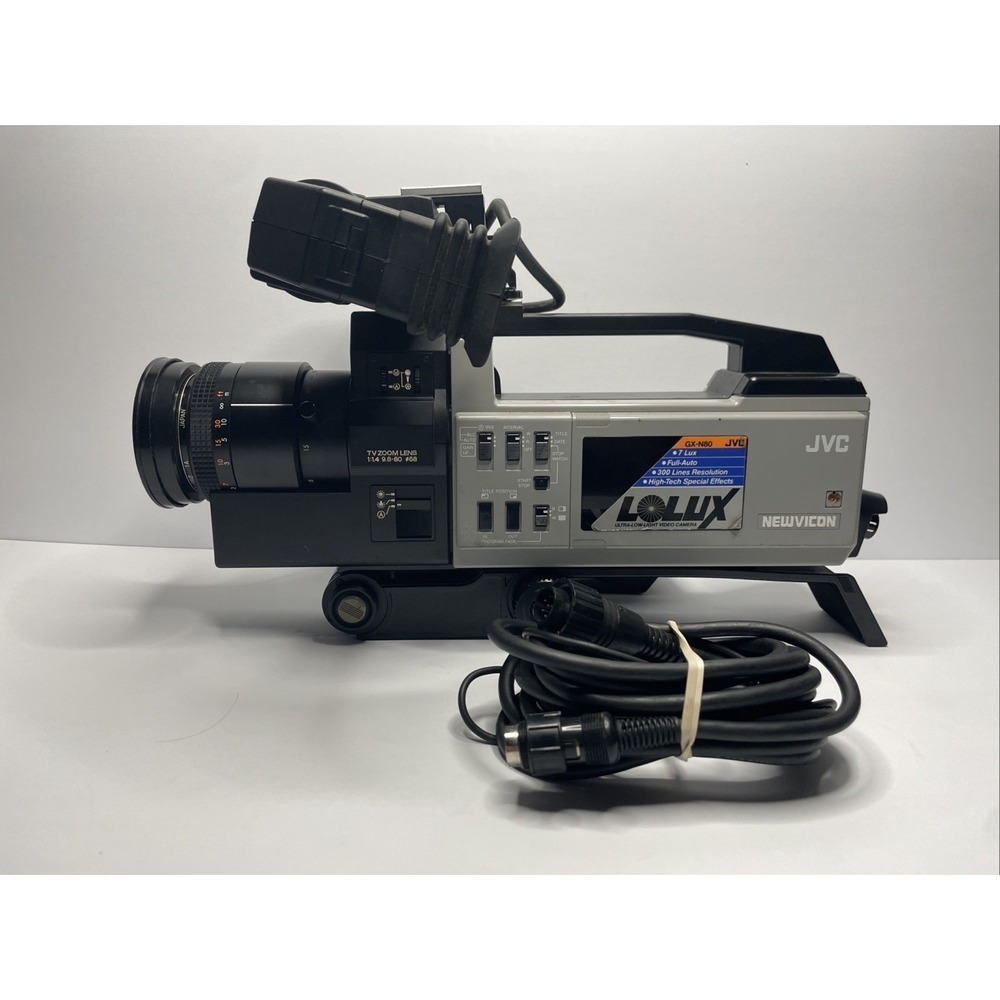 Vintage JVC GX-N80 Color Video Camera Newvicon LoLux 1985 Retro Analog Camcorder